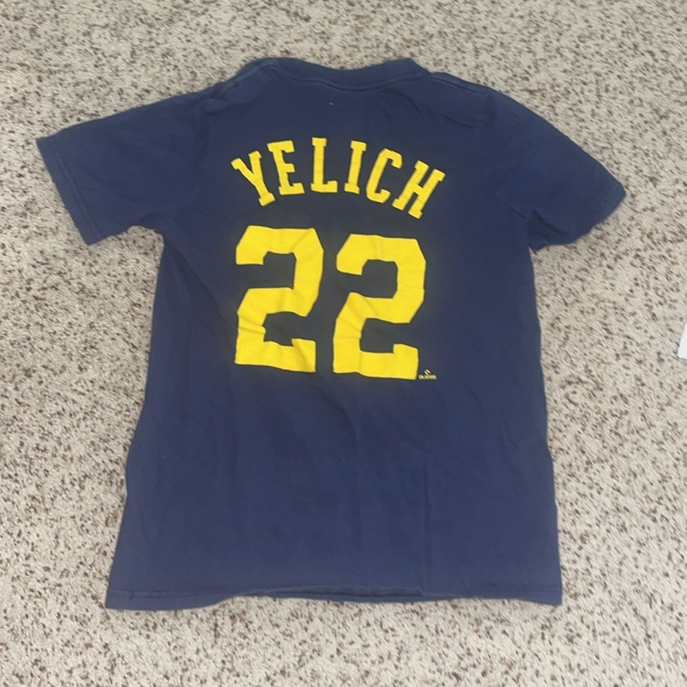Nike Kids Brewers Navy Blue T-Shirt - Picture 3 of 3